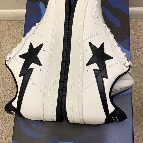 A Bathing Ape Bape Sta JJJJound White Navy Size 7 - Picture 7 of 14